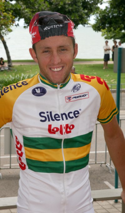 Matthew Lloyd wearing the coveted National Champions jersey
