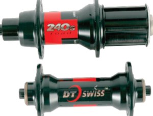 Rear hub (top) and front hub (bottom). Overall the rear hub is wider than the front but has a different centre measurement.