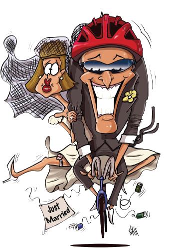 Just Married Cyclist