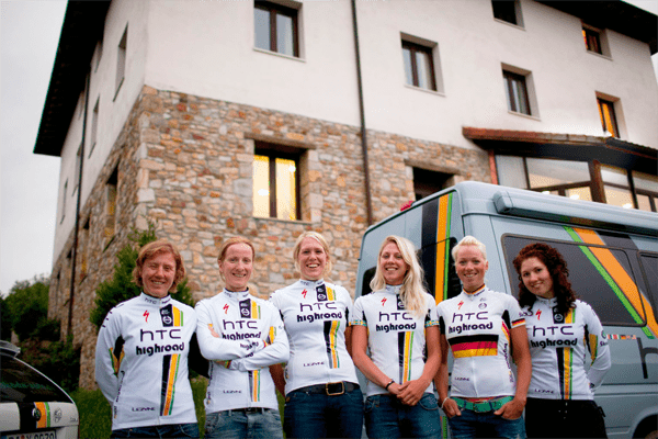The HTC Highroad Women's Team currently on the 2011 S-Works Amira will soon be on the 2012 model.