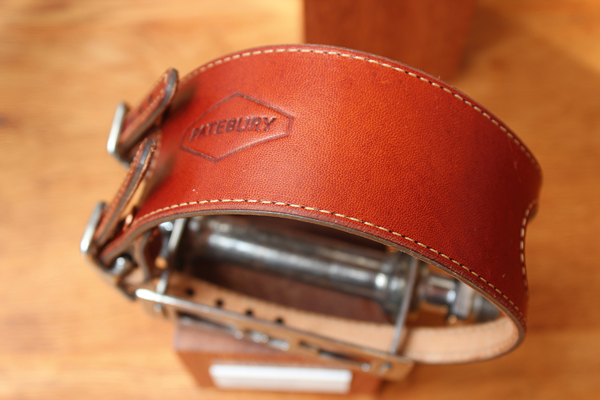 Patebury Kangaroo Leather Pedal Straps edge stitched
