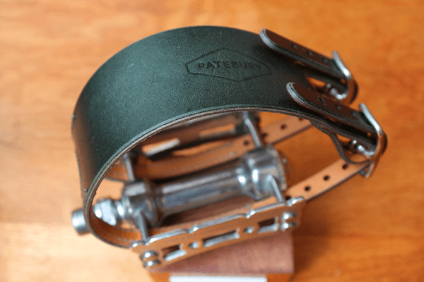 Patebury Kangaroo Leather Pedal Straps green