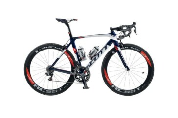 Pro logo Nago Evo CPC saddle with Australian flag and carbon Ritchey seatpost.