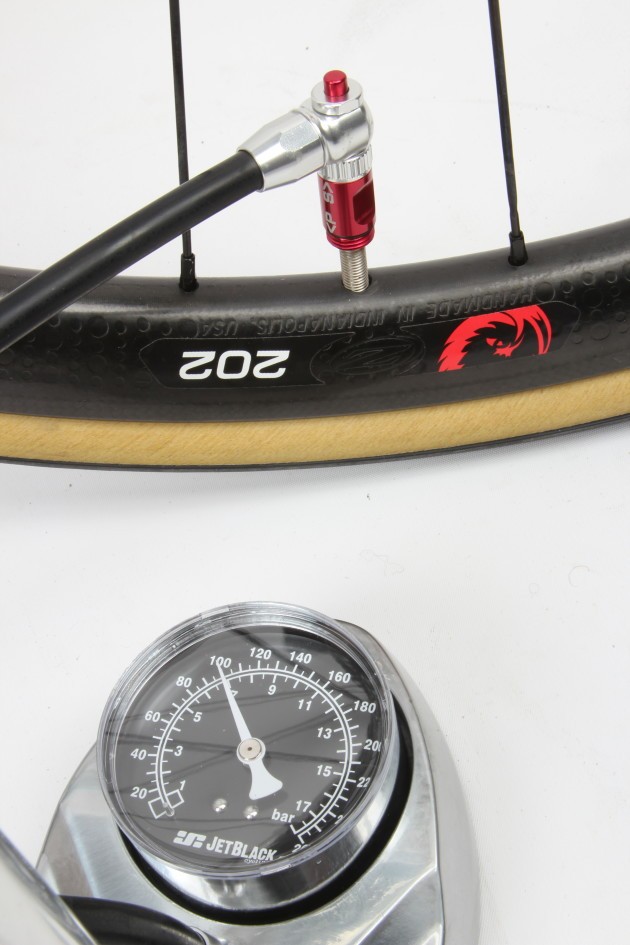 Check your tyre pressures before every ride. While everyone will have preferences depending on their weight, tyre width and road quality, running too much or too little pressure will lead to trouble (from 90-110psi will suit most). Go too low and you’ll leave yourself prone to pinch-flat punctures and rim damage if you hit a pothole. Too much air will increase the risk of penetration punctures from glass, wire and other roadside debris.