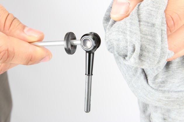 If your bike has quick release skewers with an external cam – that means you can see the semi-circular cam mechanism on the outside – you should clean the mechanism every now and then. If the lever action is rough and sticky, apply a drop or two of lube after cleaning. A dry and glitch quick release action won’t clamp the frame/fork tightly and may open unintentionally as a result—a nasty scenario at best.