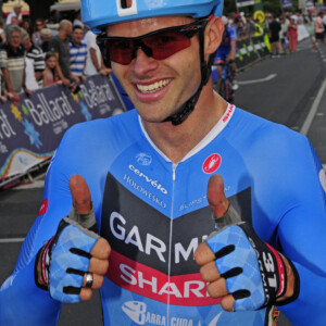 One of the happier moments wearing the Garmin Sharp kit.