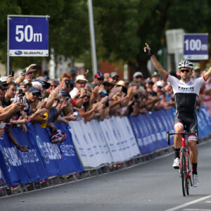 The top 3, Jack Bobridge, Cameron Meyer and Pat Lane. Photo by Cycling Australia.