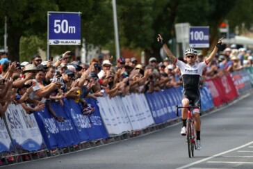 The top 3, Jack Bobridge, Cameron Meyer and Pat Lane. Photo by Cycling Australia.