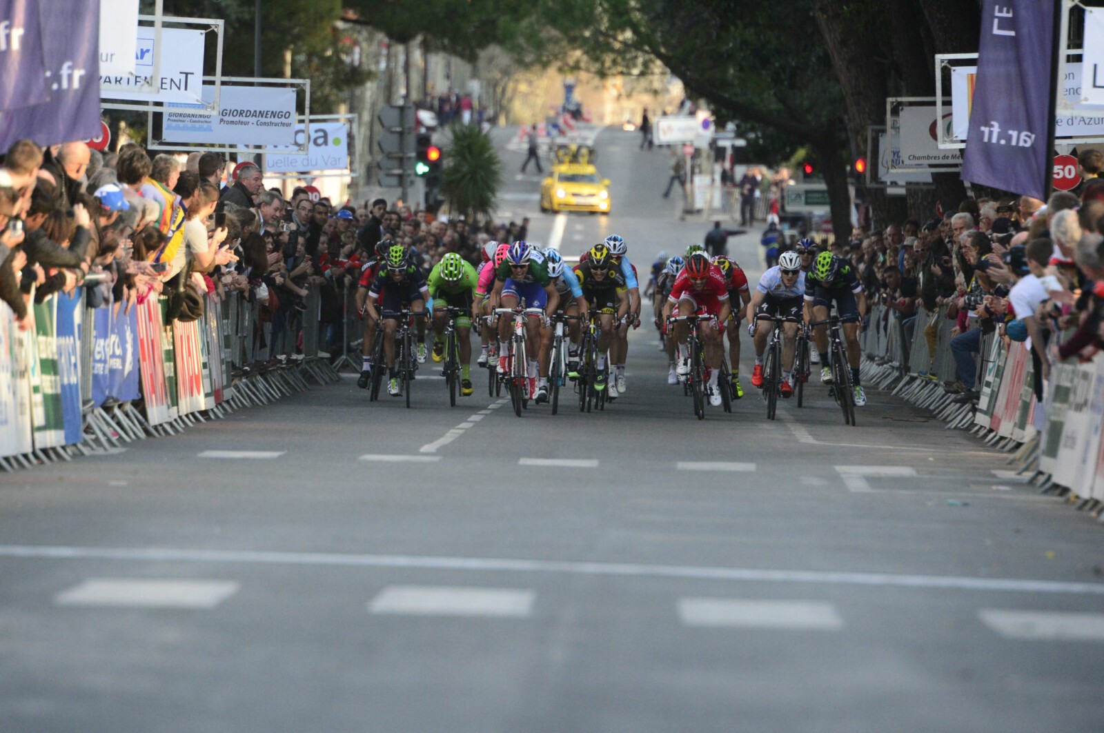 The finish of the Tour du Haut where FDJ rider Arthur Vichot was victorious. Photo by Sirotti.
