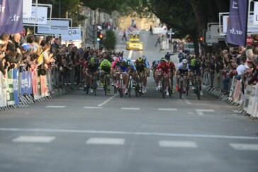 The finish of the Tour du Haut where FDJ rider Arthur Vichot was victorious. Photo by Sirotti.
