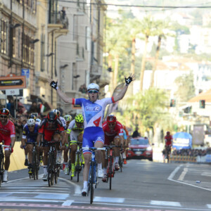 Michael Matthews at the finish of the gruelling 298km race showing disappointment and pain after he went down heavily on the Cipressa late in the day. Photo by Sirotti