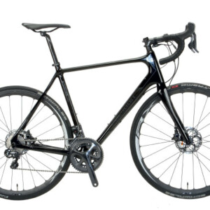 Polygon have given the Helios standard quick release wheels with a clever bolt through dropout for extra wheel security. Also in this shot you can see the disc caliper mount on the fork is very solidly formed.