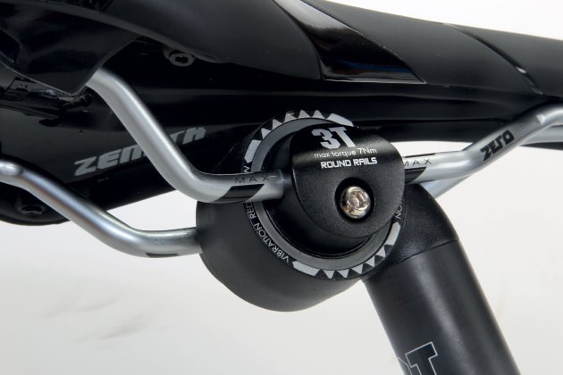 The 3T seat post is infinitely adjustable once you figure it out and it also houses some vibration dampening.