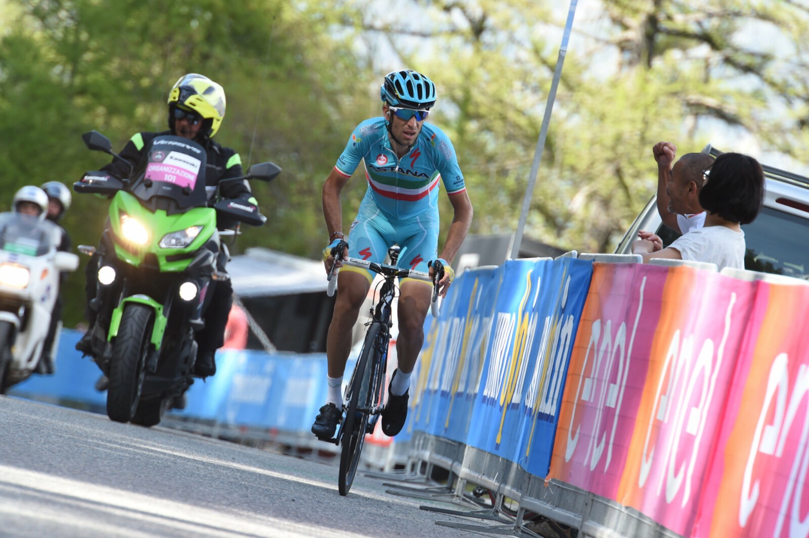 After gaping Chaves and Nieve, Nibali soloed to victory on Stage 19. Photo by Sirotti