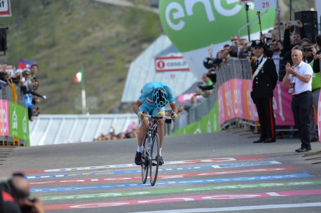 Nibali finishes Stage 20 and seals his victory of the Giro d'Italia. Photo by Sirotti