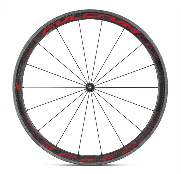 The Fulcrum SPEED 40 Clincher front wheel with the second graphic available.