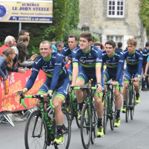 Orica-BikeExchange at the teams presentation in France. Photo by Sirotti.