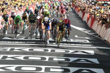 Marcel Kittel on the podium of Stage 4. Photo by Sirotti