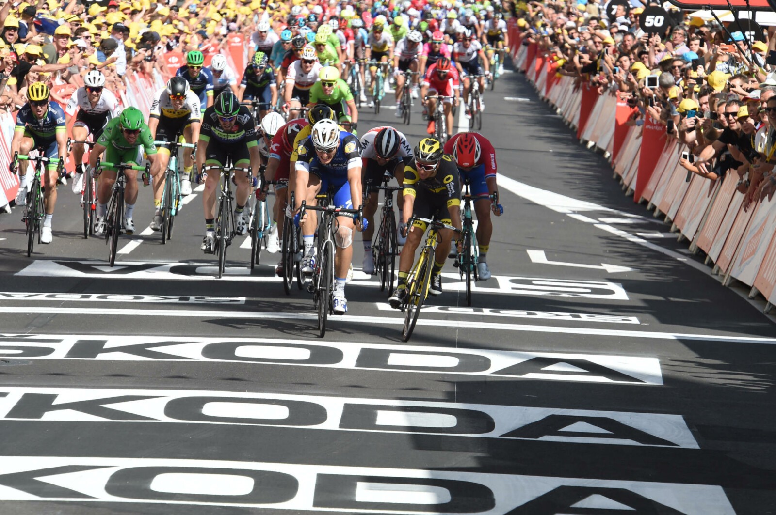 Marcel Kittel on the podium of Stage 4. Photo by Sirotti