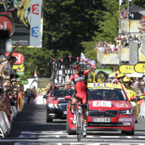 The new race leader by five minutes, Greg Van Avermaet from BMC Racing. Photo by Sirotti