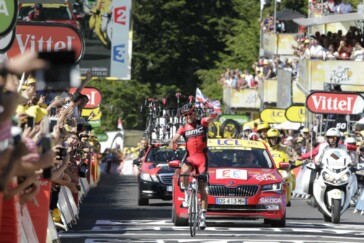 The new race leader by five minutes, Greg Van Avermaet from BMC Racing. Photo by Sirotti