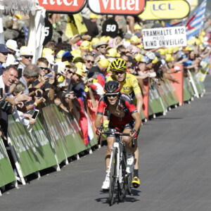 Richie Porte attacked late in the Stage and climbed to 6th position on General Classification. Image: Sirotti.