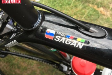 Peter Sagan awaits results after a photo finish at Stage 16 at le Tour.