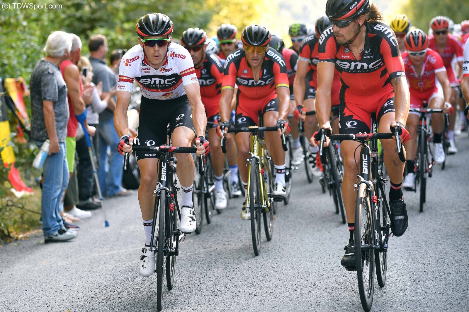 Rohan Dennis goes into stage 7 in the overall lead of the Eneco Tour: Image: BMC Racing Team / Tim De Waele.