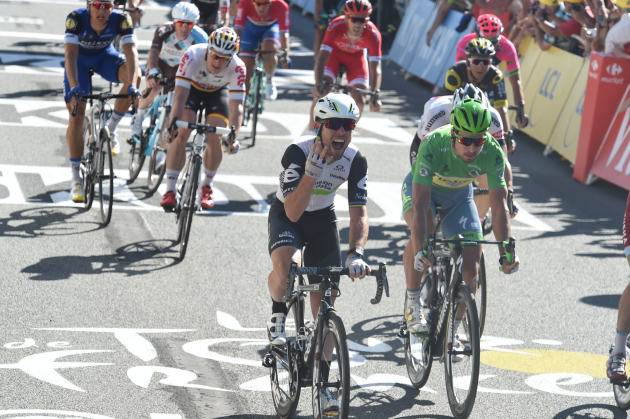 Mark Cavendish has made no secret of the fact he wants to win his second rainbow jersey at the World Championships in Doha next month. Current World Champion Peter Sagan no doubt has other ideas. Image: Sirotti