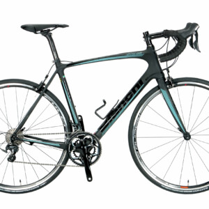 The narrow head tube reduces the frontal area of the Intenso.
