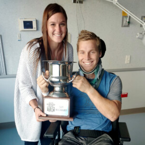 Sam Willoughby remains positive as his rehabilitation continues in the US. Image: Supplied.