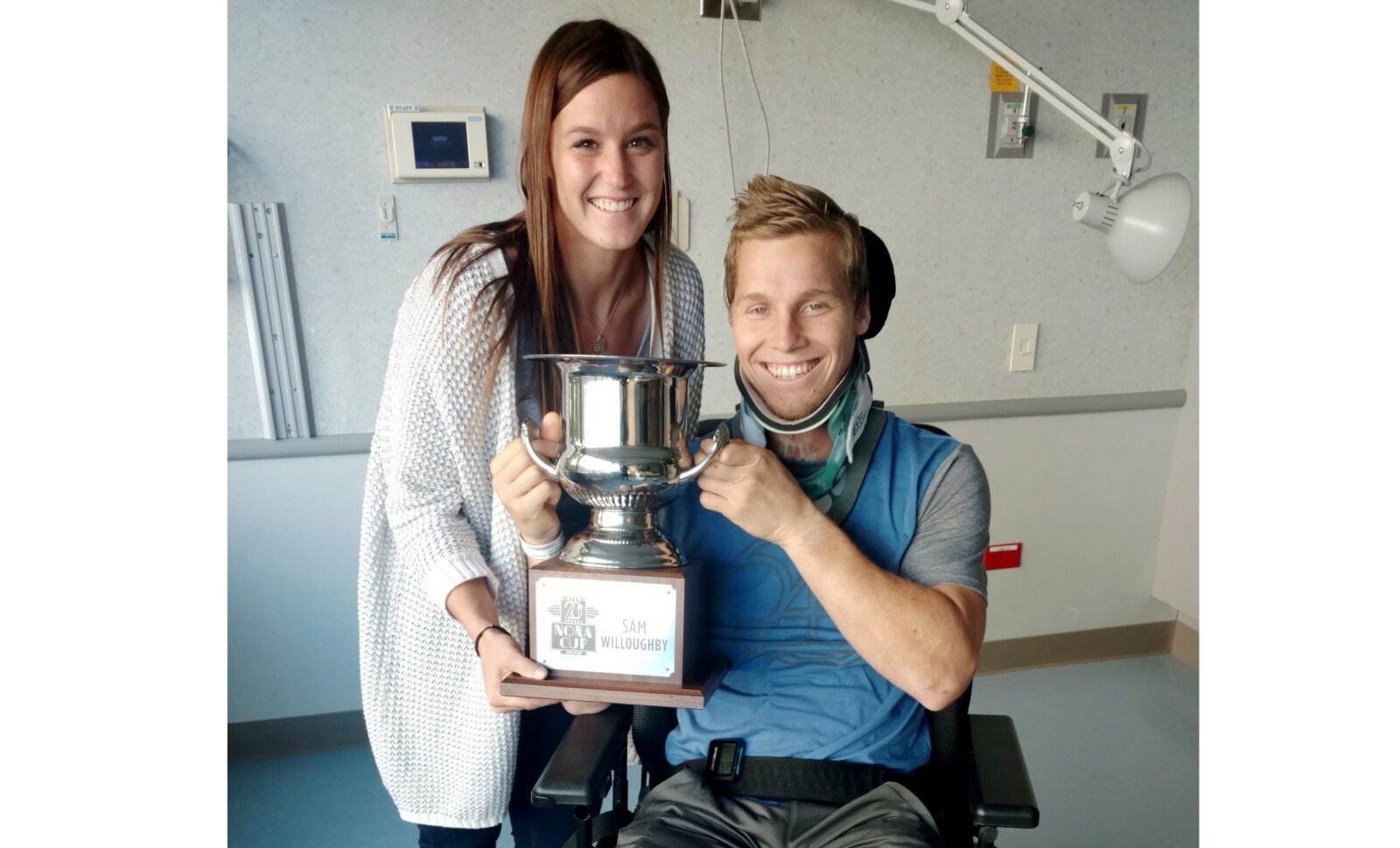 Sam Willoughby remains positive as his rehabilitation continues in the US. Image: Supplied.