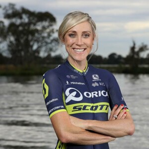 Simon Gerrans shows off the new 2017 Orica-Scott kit.