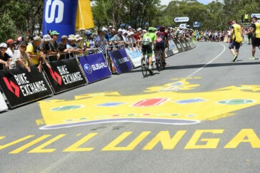 Caleb Ewan crossed the line well clear of second placed Peter Sagan. Image: Sirotti.