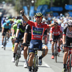 Caleb Ewan crossed the line well clear of second placed Peter Sagan. Image: Sirotti.
