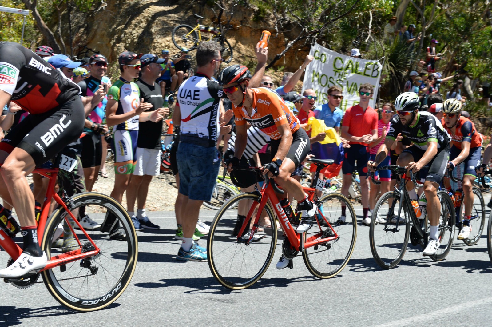 Richie Porte extended his overall lead of the 2017 Santos Tour Down Under with his stunning solo win at Willunga Hill. Image: Sirotti.