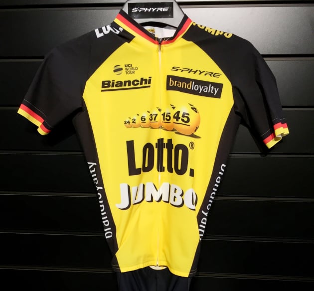 Team Lotto NL Jumbo are wearing full Shimano S-PHYRE kit for 2017, members of the team were on hand for the product launch in Adelaide. Image: Nat Bromhead