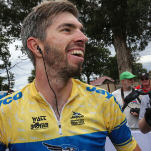 Team Sky's Ian Stannard wins the 4th and final stage of the 2017 SunTour. Image: Con Chronis.