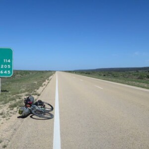 World renowned endurance cyclist Mike Hall's set up for the Indian Pacific Wheel Race which starts in Fremantle on Saturday. Image:Mike Hall / KinesisUK.