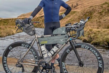 World renowned endurance cyclist Mike Hall's set up for the Indian Pacific Wheel Race which starts in Fremantle on Saturday. Image:Mike Hall / KinesisUK.