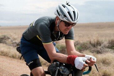 The Indian Pacific Wheel Race is the brain child of endurance cycling Jesse Carlsson - this is his set up for the epic event. Image: IPWR.