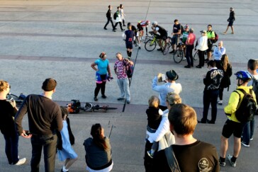 Michael Crutch, Rupert Guinness, Christie Hamilton, Ban Cadby & Lochie Kavanagh at the Sydney Opera House. Image: Nat Bromhead