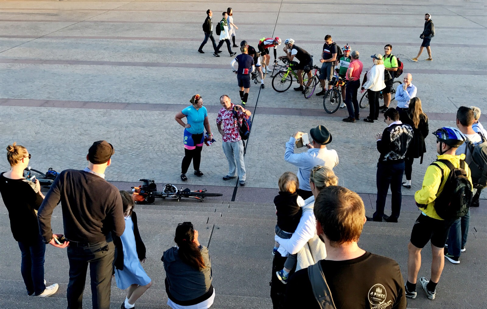 Michael Crutch, Rupert Guinness, Christie Hamilton, Ban Cadby & Lochie Kavanagh at the Sydney Opera House. Image: Nat Bromhead