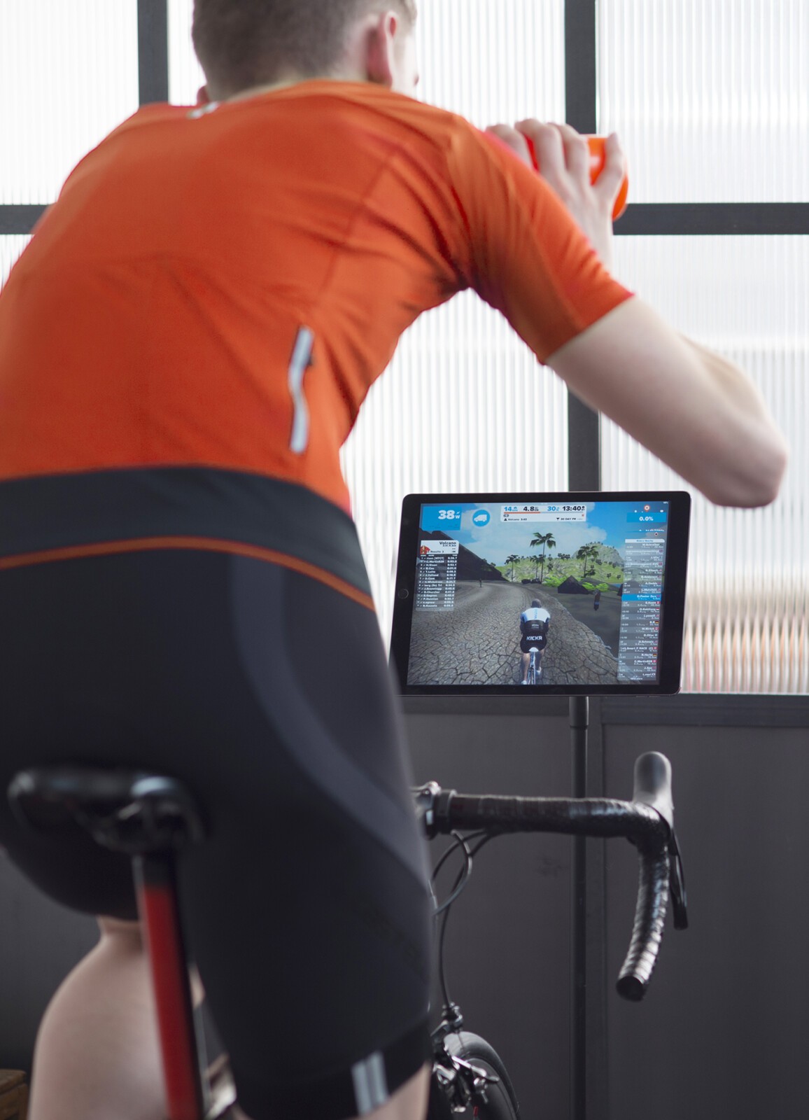 Just like riding a bike, only indoors! Image: Zwift