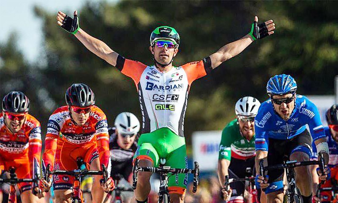 Suspended Bardiani rider Steffano Pirazzi. Image: Facebook.