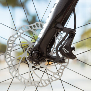 The author enjoys test-riding the latest from Campagnolo in the Canary Islands.