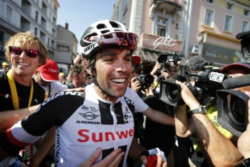 It was Matthews second Tour de France stage win having also enjoyed success at the 2016 event. Image: Sirotti.