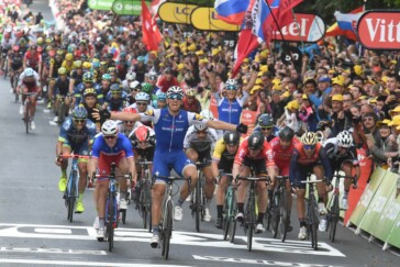 Aussie rider Michael 'Bling' Mathews in action during the slippery and wet Dusseldorf TT. Image: Sirotti.