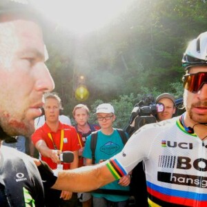 Team Sky's Chris Froome pulls on the yellow jersey in La Planche Des Belles Filles yesterday. Image: Sirotti.
