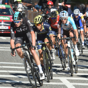 Chris Froome of Team Sky is now in the red leader's jersey at la Vuelta. Image: Sirotti